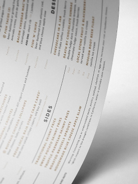 Menu for The Corner Drafthouse